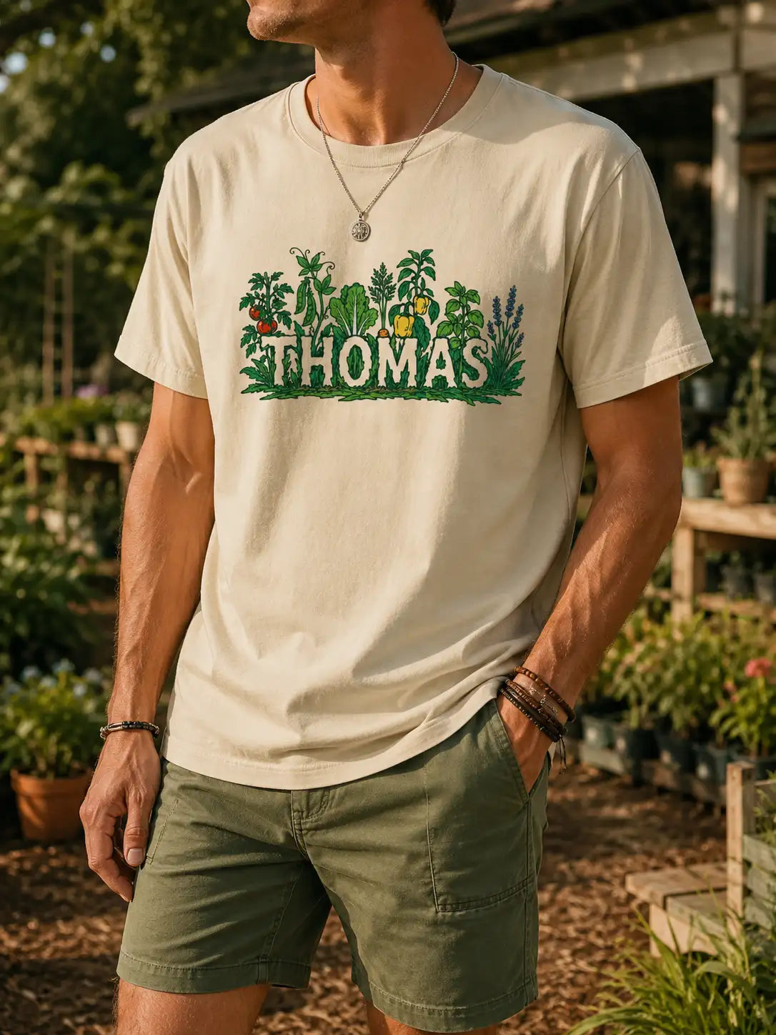 Thomas Vegetable Garden T-Shirt – Personalised Gardener Graphic Tee