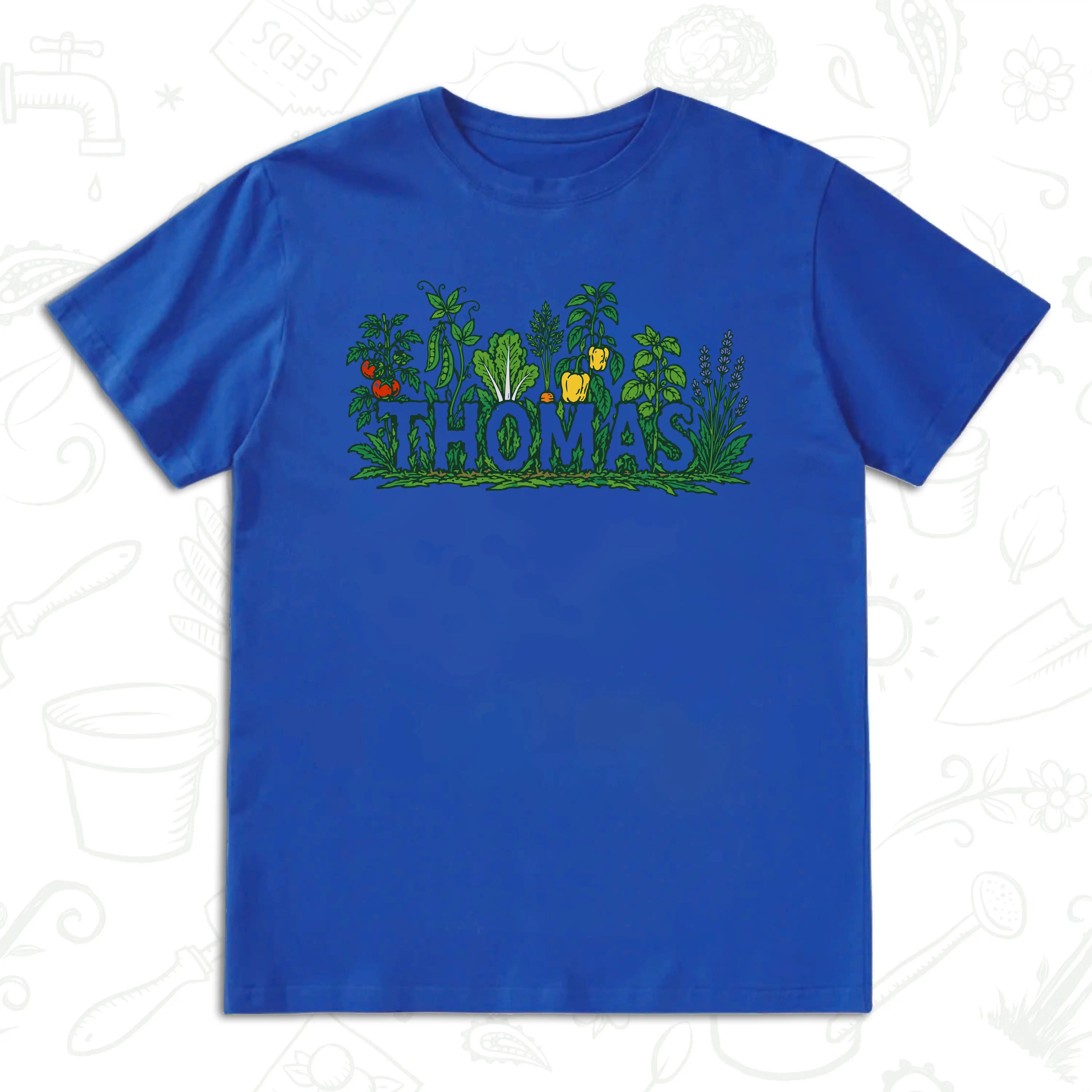 Thomas Vegetable Garden T-Shirt – Personalised Gardener Graphic Tee