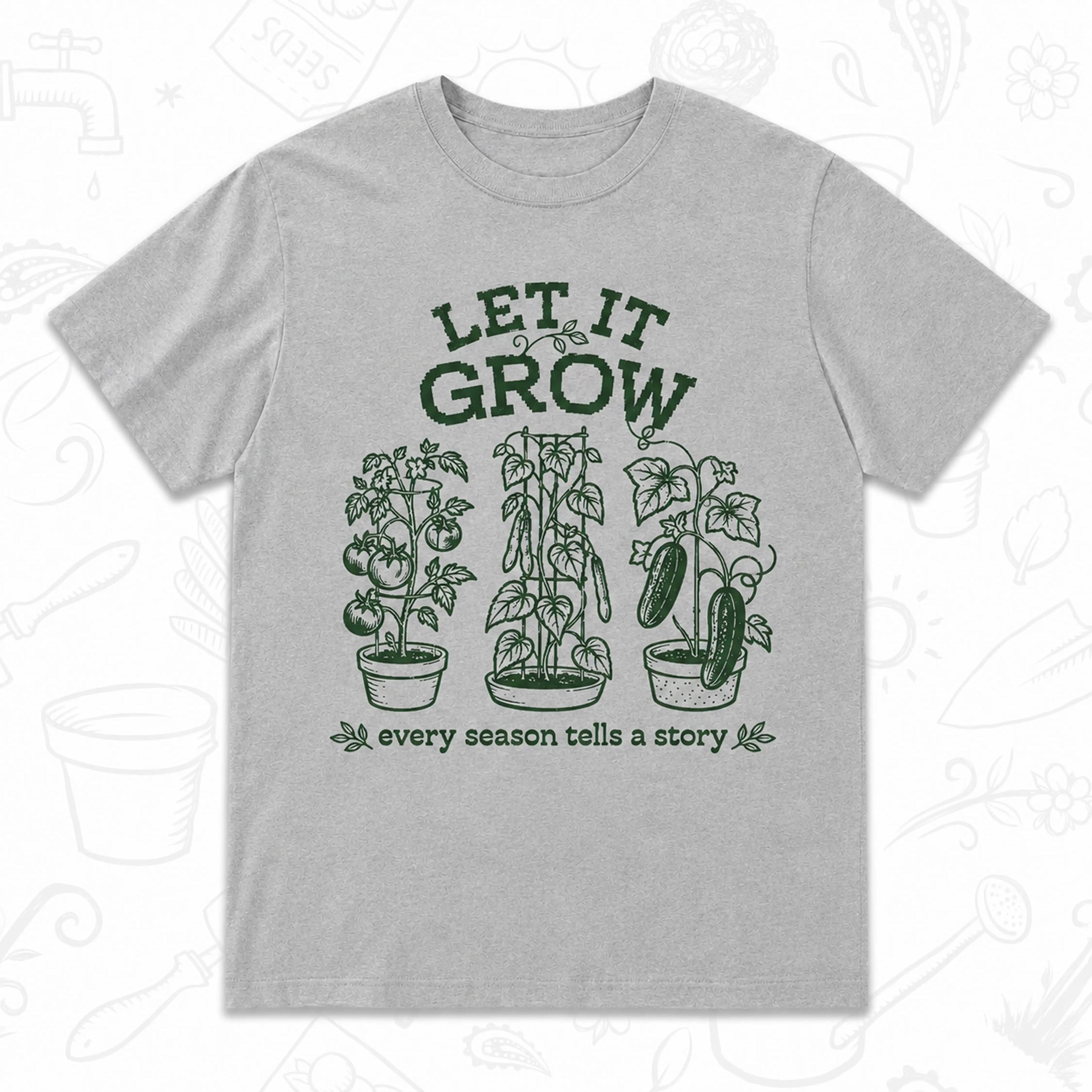 Let It Grow T-Shirt – Vintage Vegetable Gardening Graphic Tee