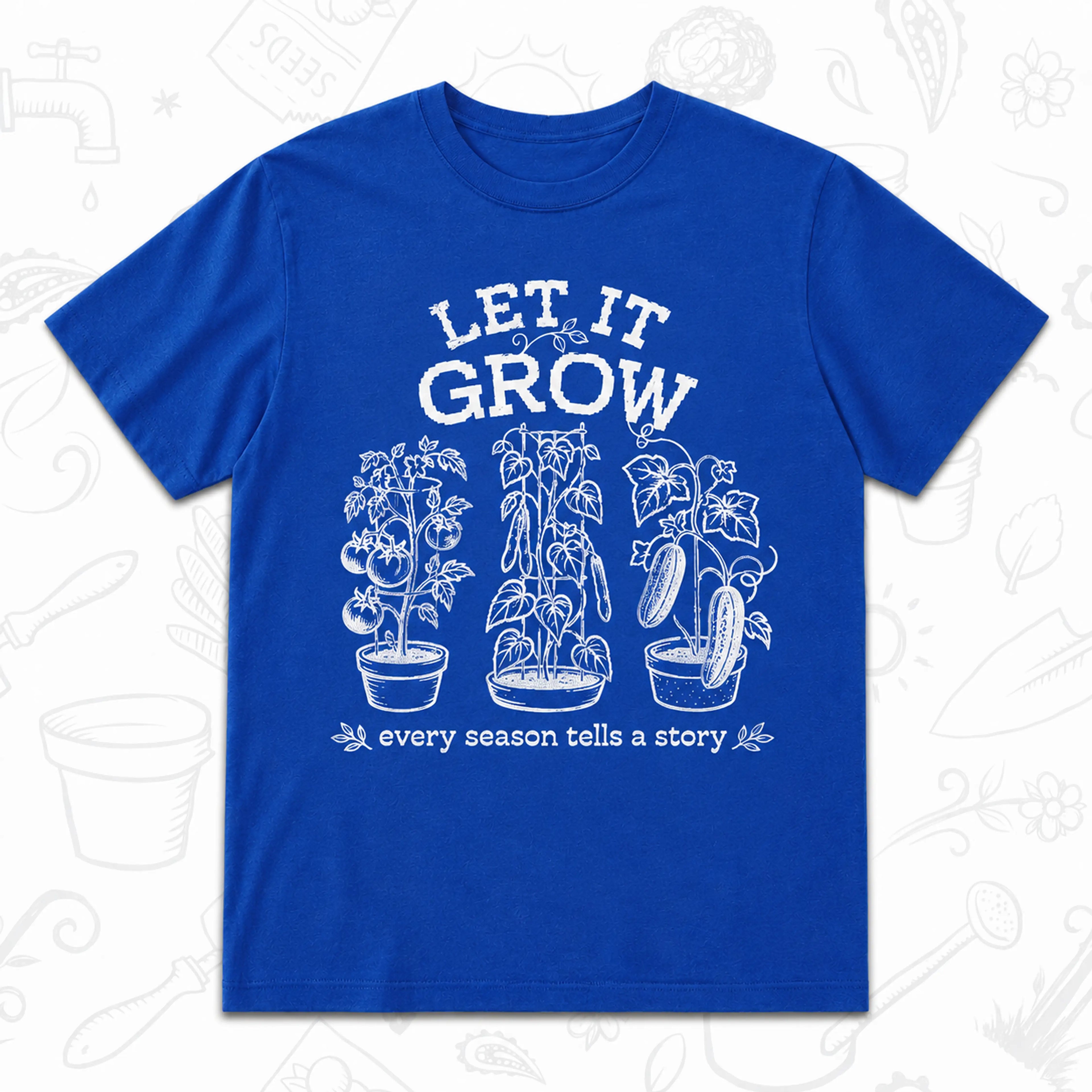 Let It Grow T-Shirt – Vintage Vegetable Gardening Graphic Tee