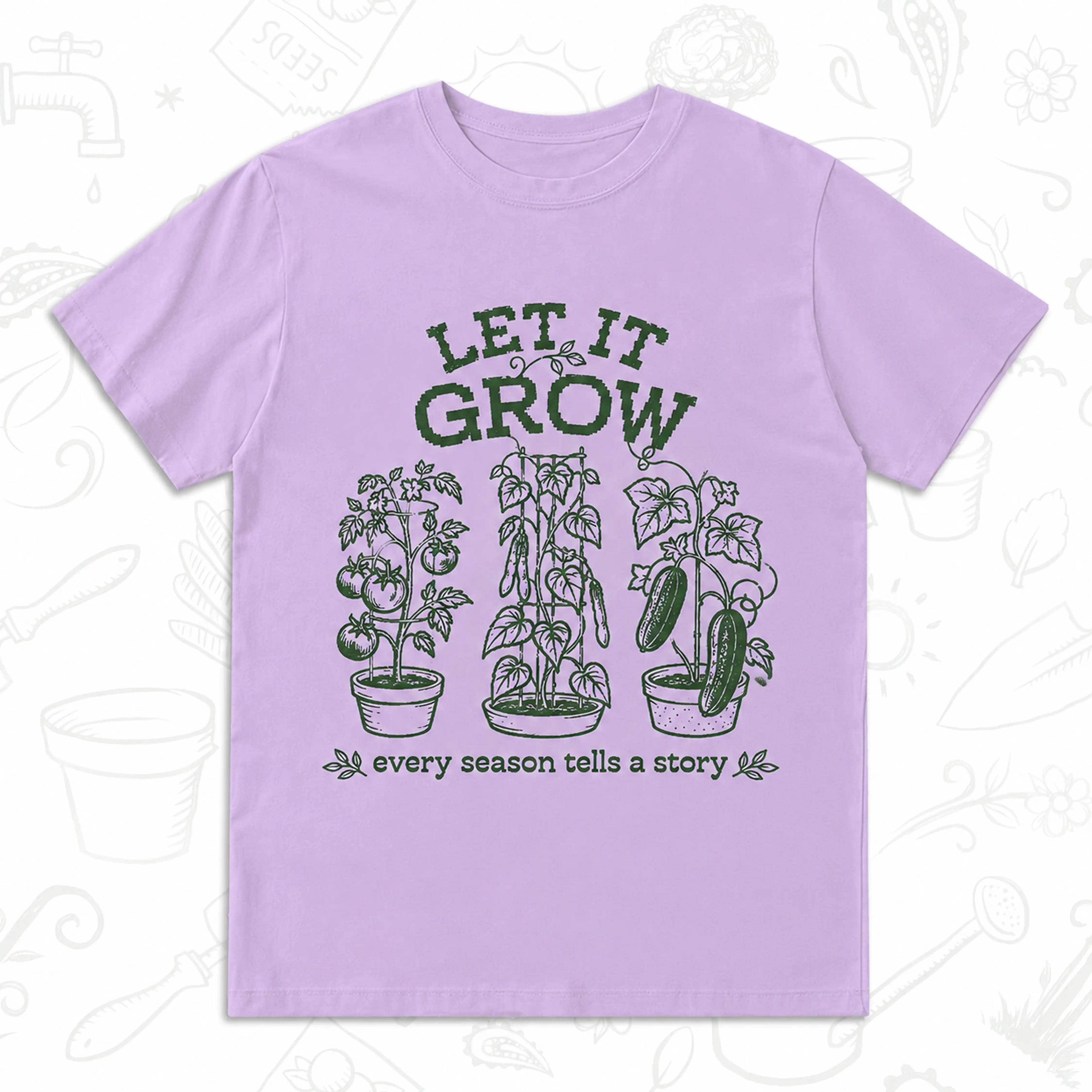 Let It Grow T-Shirt – Vintage Vegetable Gardening Graphic Tee