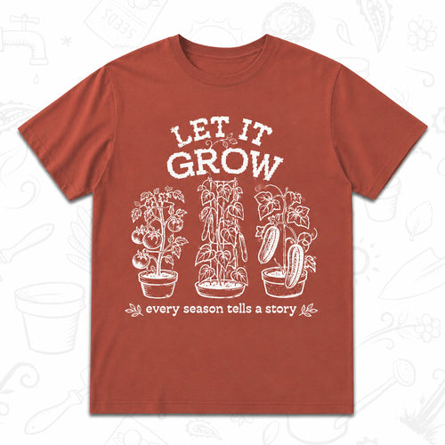 Let It Grow T-Shirt – Vintage Vegetable Gardening Graphic Tee