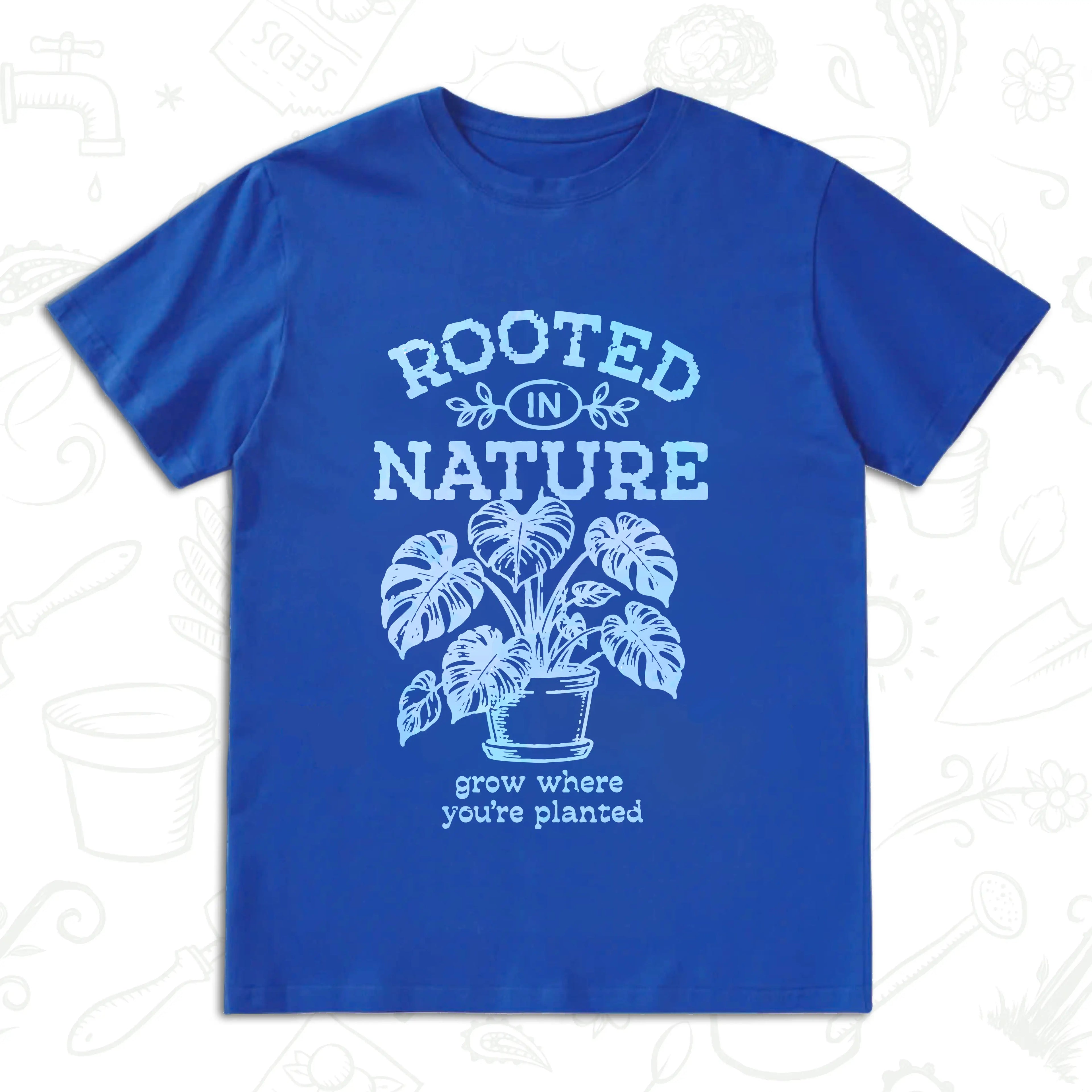 Rooted in Nature T-Shirt – Grow Where You’re Planted Botanical Tee