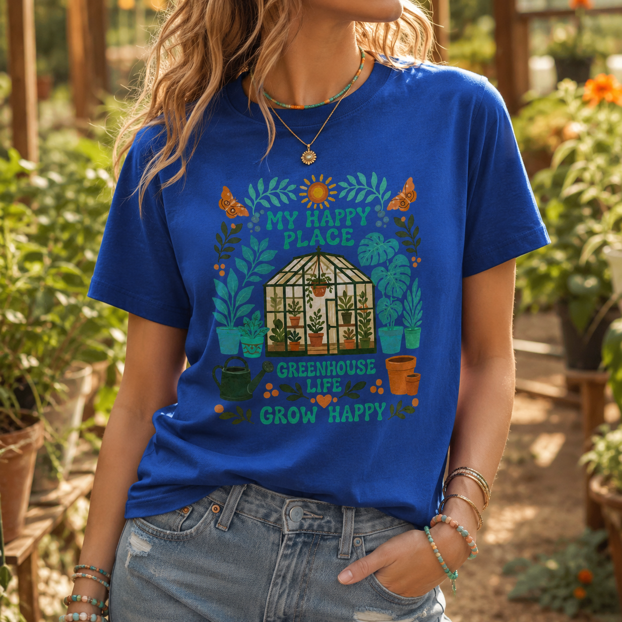 My Happy Place Greenhouse T-Shirt – Greenhouse Life Gardening Graphic Tee