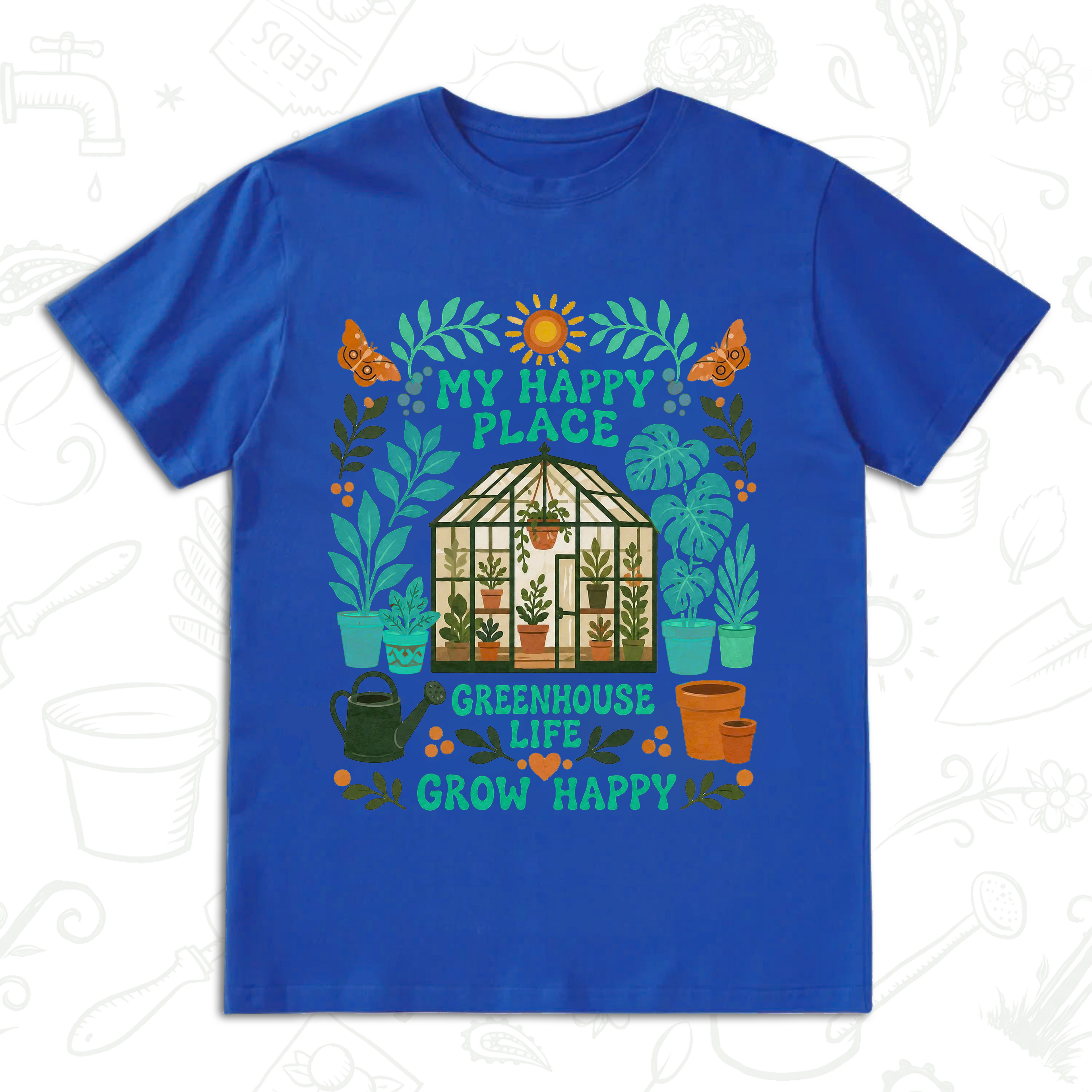 My Happy Place Greenhouse T-Shirt – Greenhouse Life Gardening Graphic Tee
