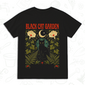 Black Cat Garden T-Shirt – Gothic Botanical Gardening Graphic Tee