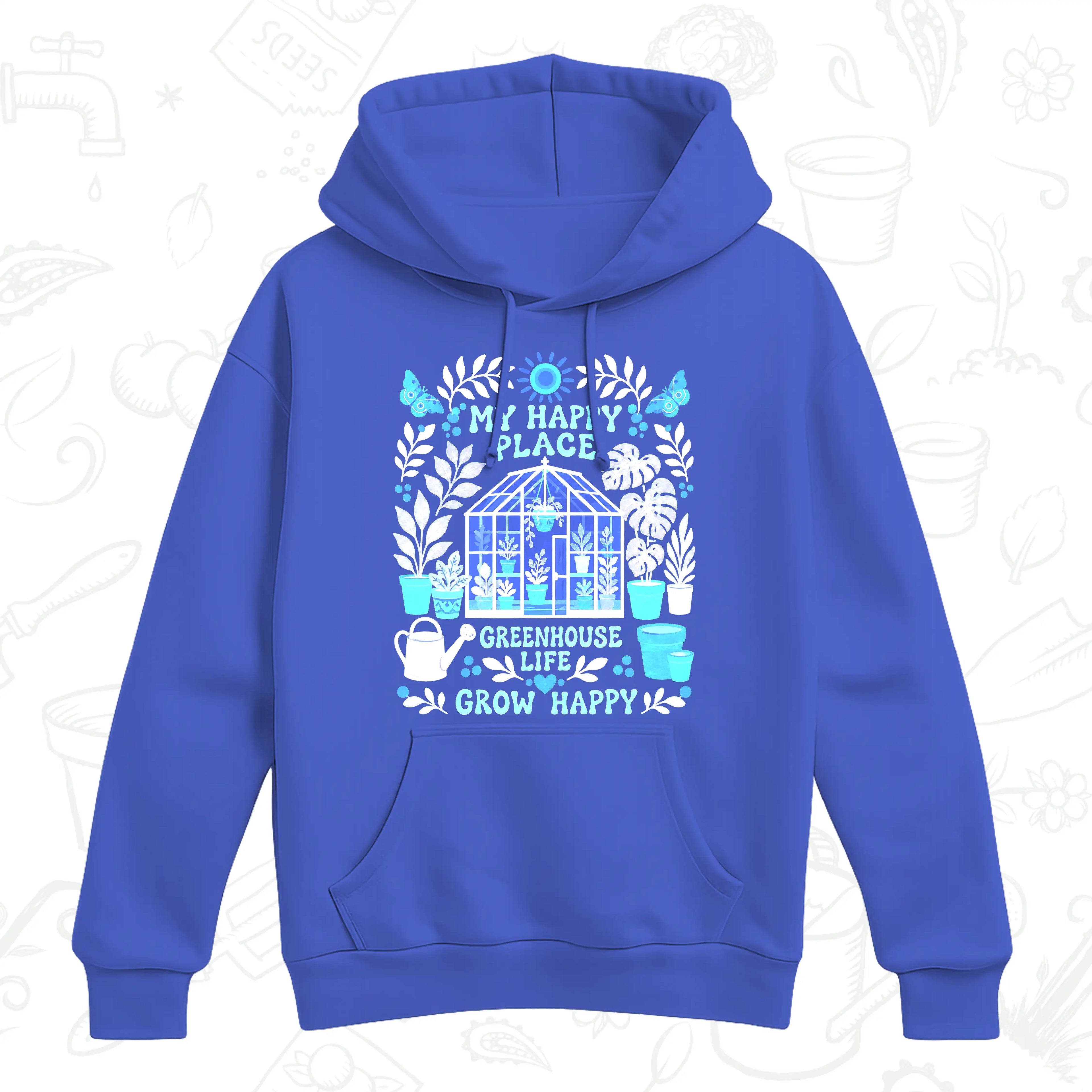 My Happy Place Greenhouse Hoodie – Garden Lover Botanical Pullover