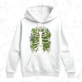 Herb Garden Ribcage Hoodie – Botanical Anatomy Gardening Pullover