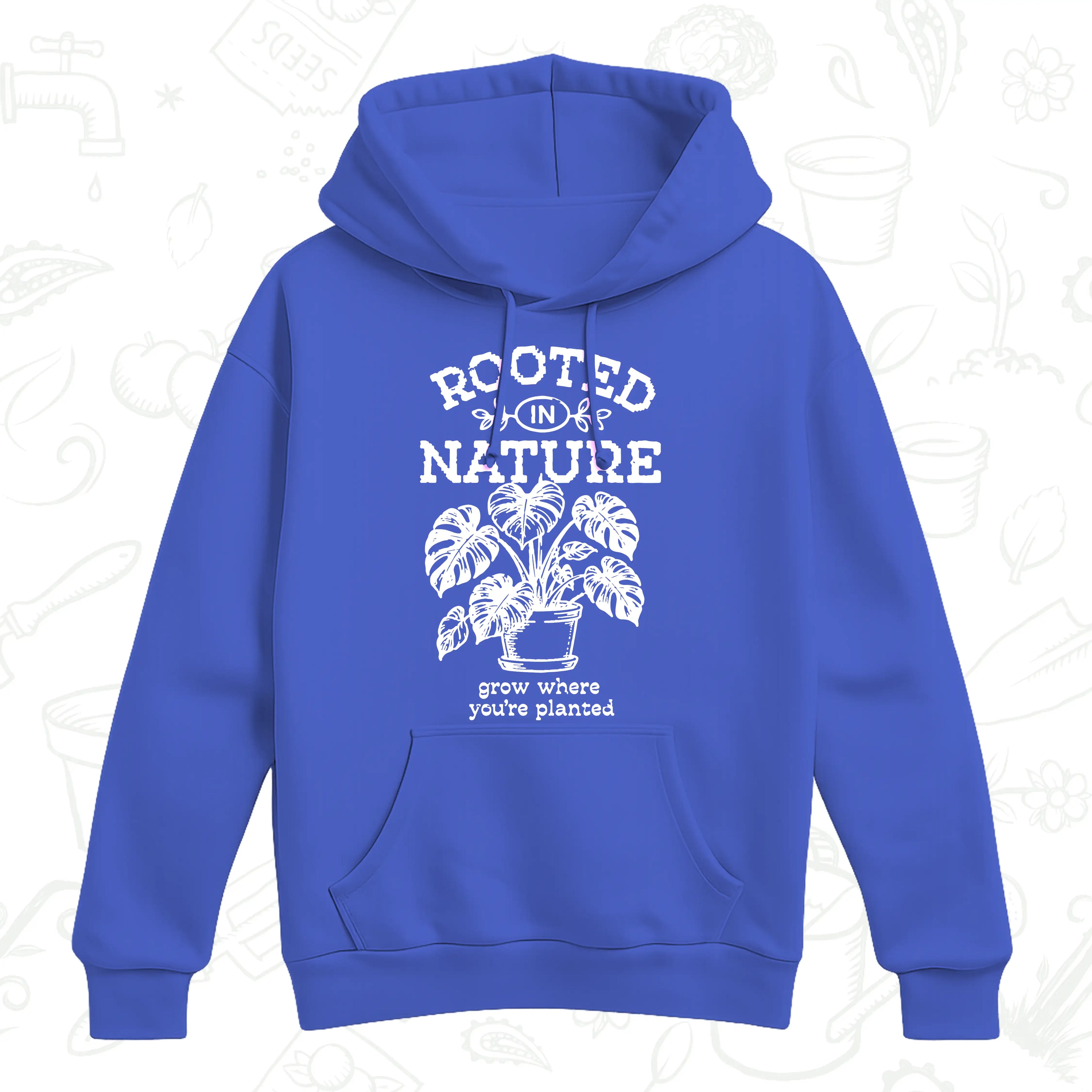 Rooted in Nature Hoodie – Grow Where You’re Planted Botanical Pullover