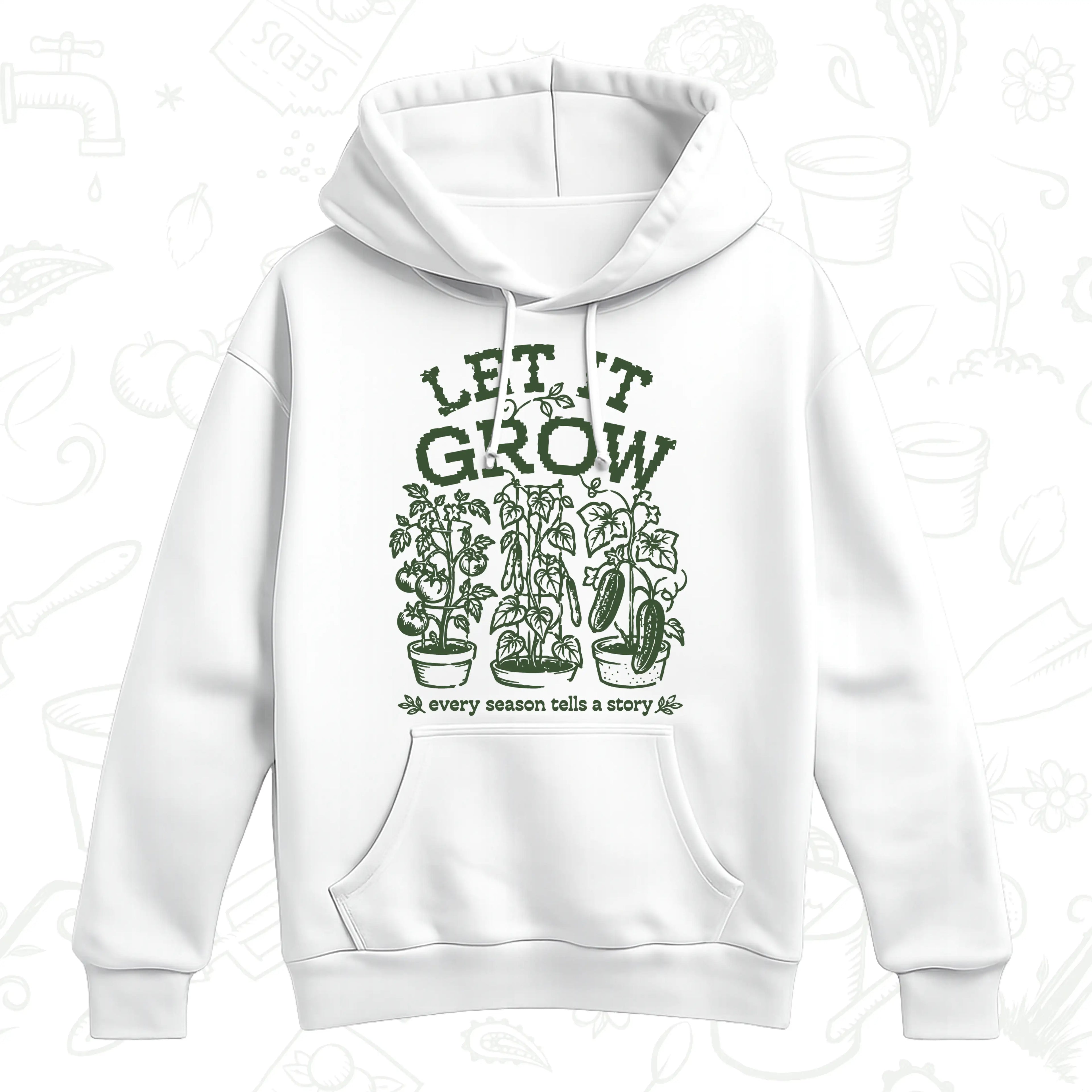 Let It Grow Vegetable Gardening Hoodie – Grow Your Own Garden Pullover