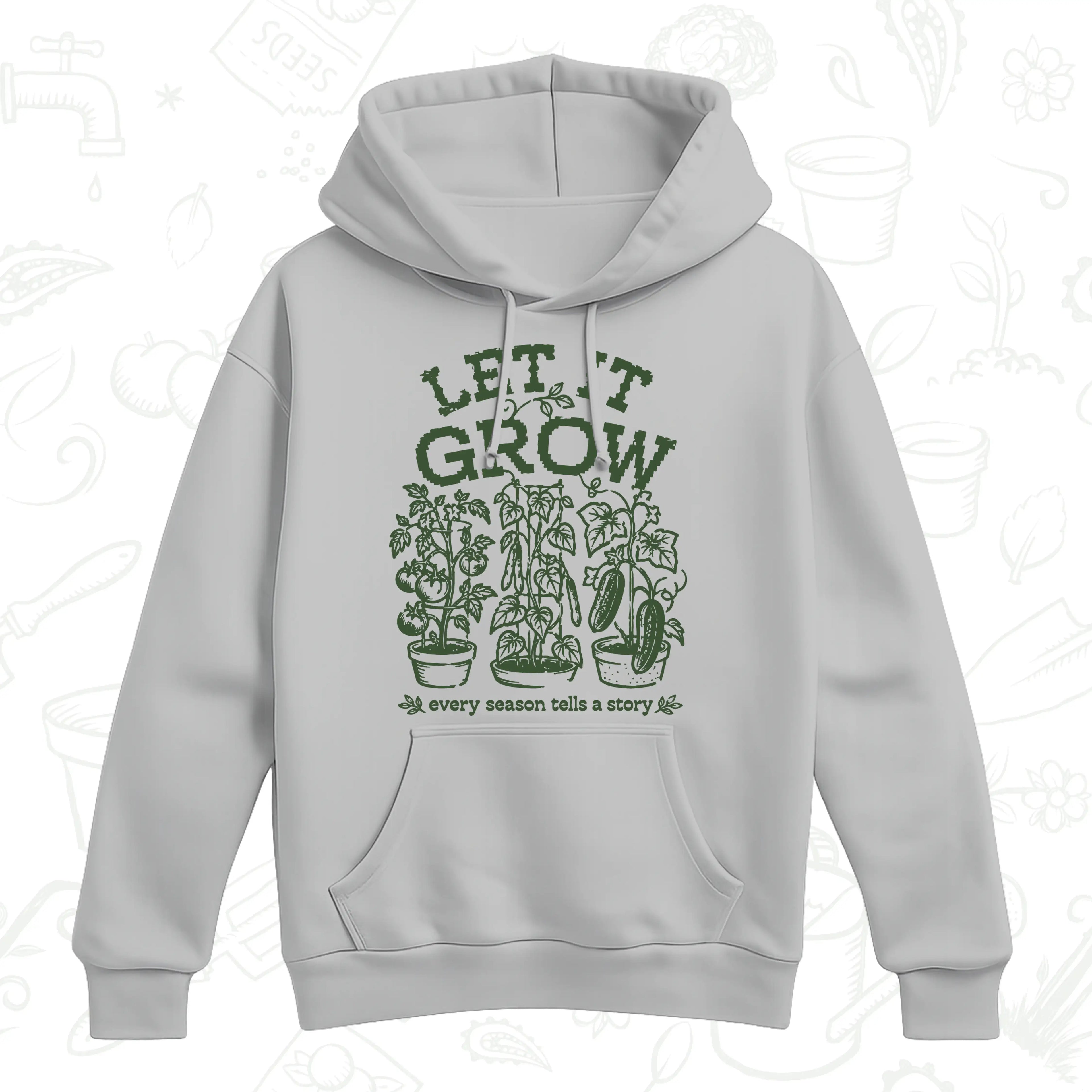 Let It Grow Vegetable Gardening Hoodie – Grow Your Own Garden Pullover