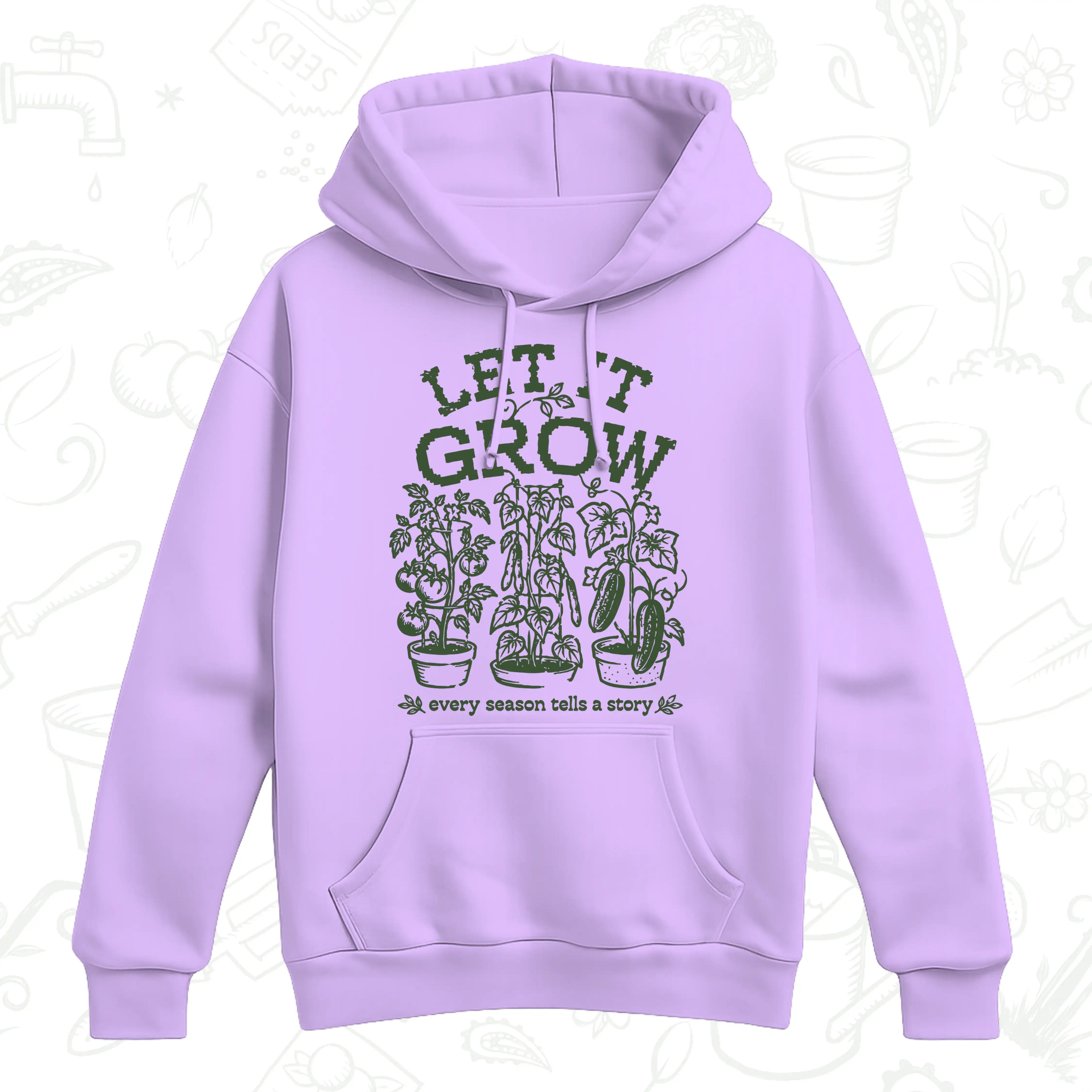 Let It Grow Vegetable Gardening Hoodie – Grow Your Own Garden Pullover