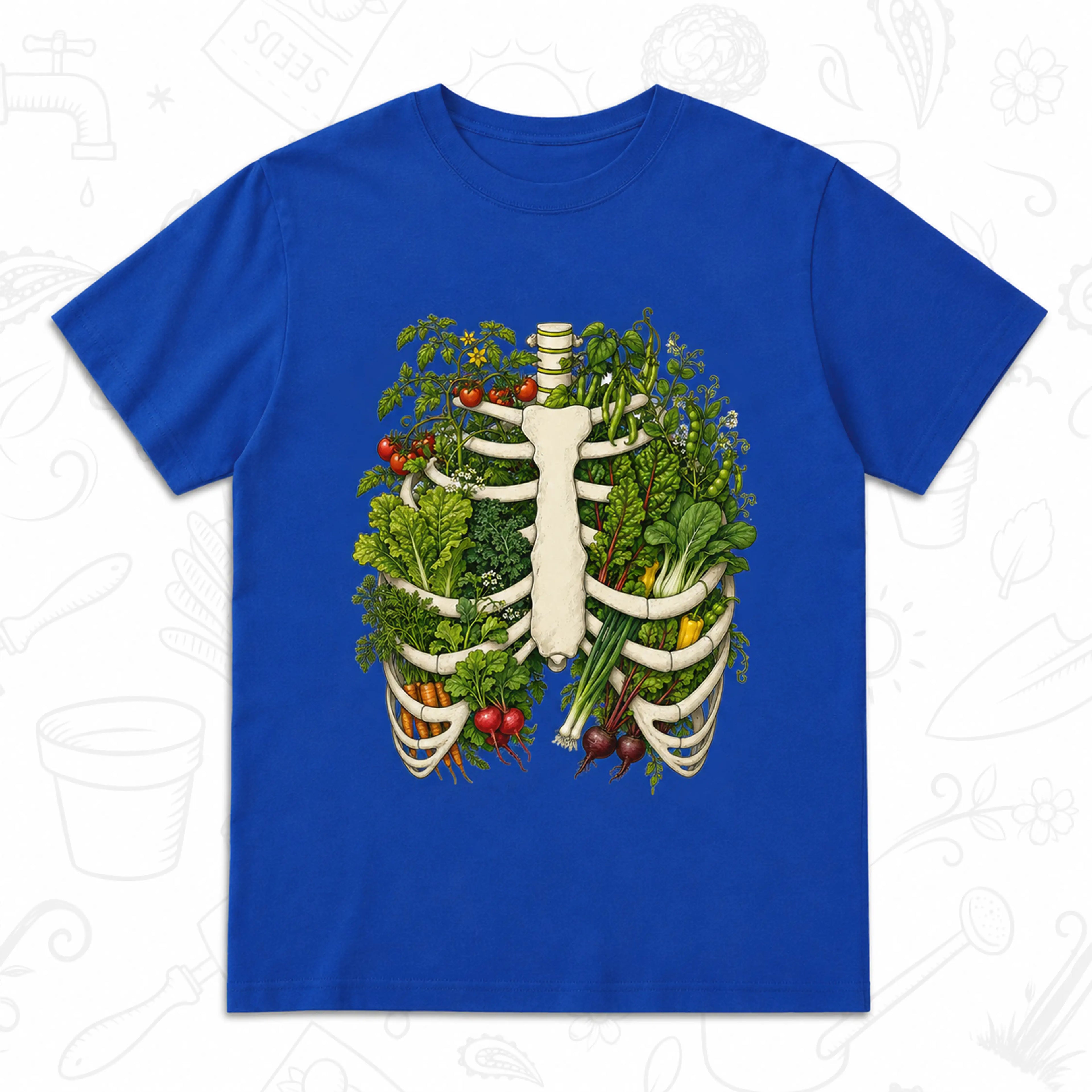 Garden Grown Within T-Shirt – Vegetable Ribcage Gardening Graphic Tee