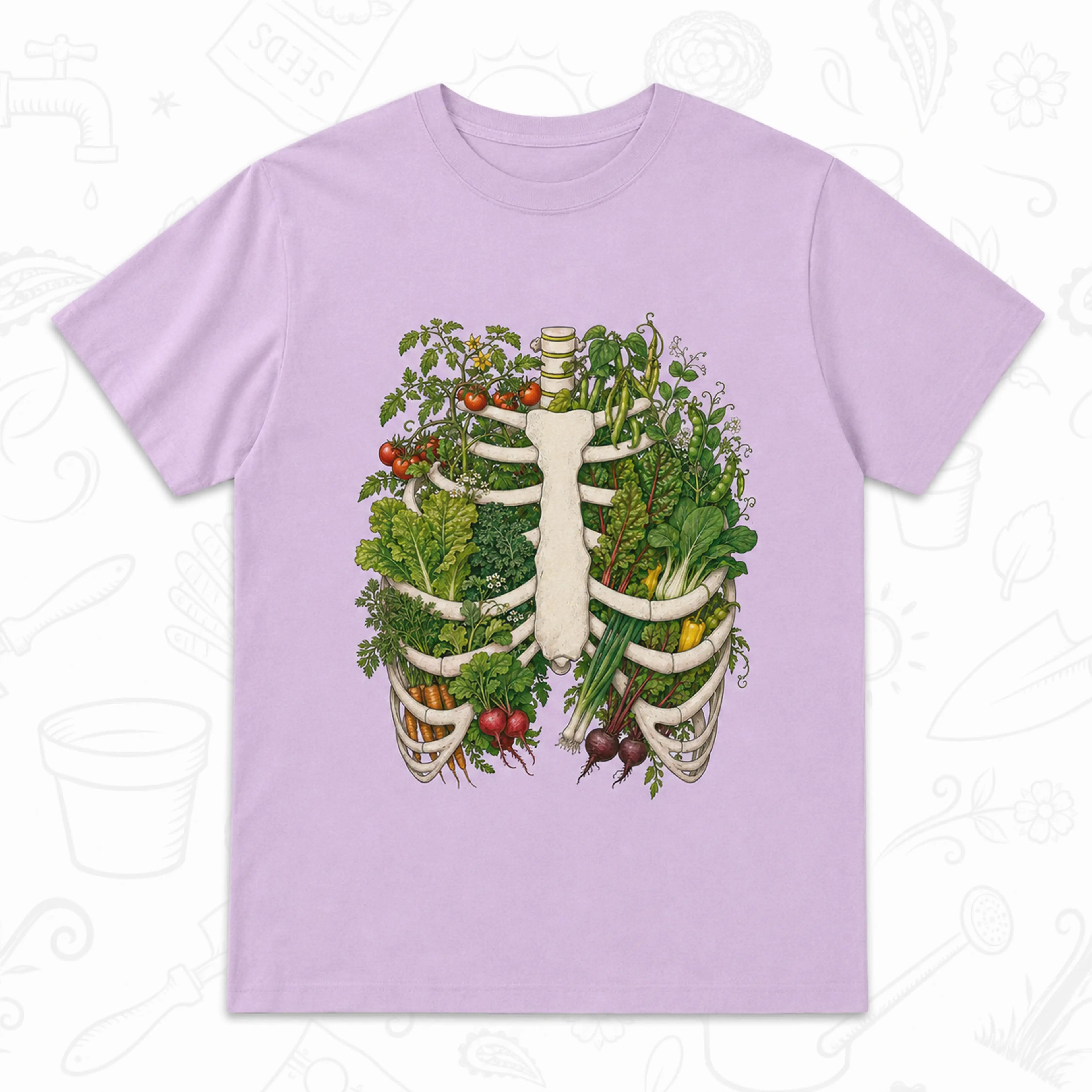 Garden Grown Within T-Shirt – Vegetable Ribcage Gardening Graphic Tee