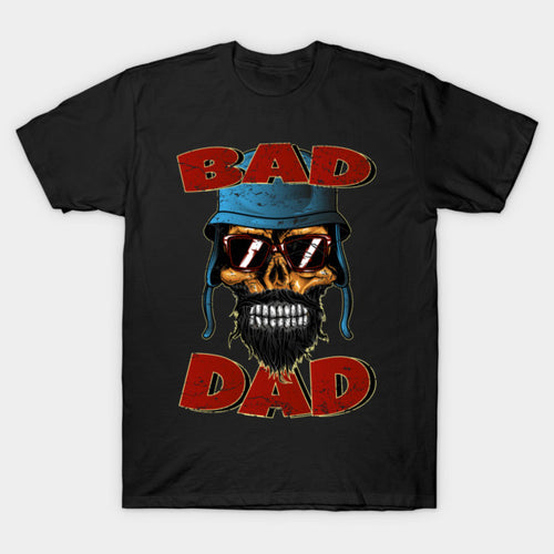 Test - Bad Dad Biker Skull T-Shirt